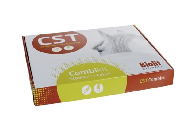 Box of Biolit CST Combikit for horses, including Stablekit and Labkit.