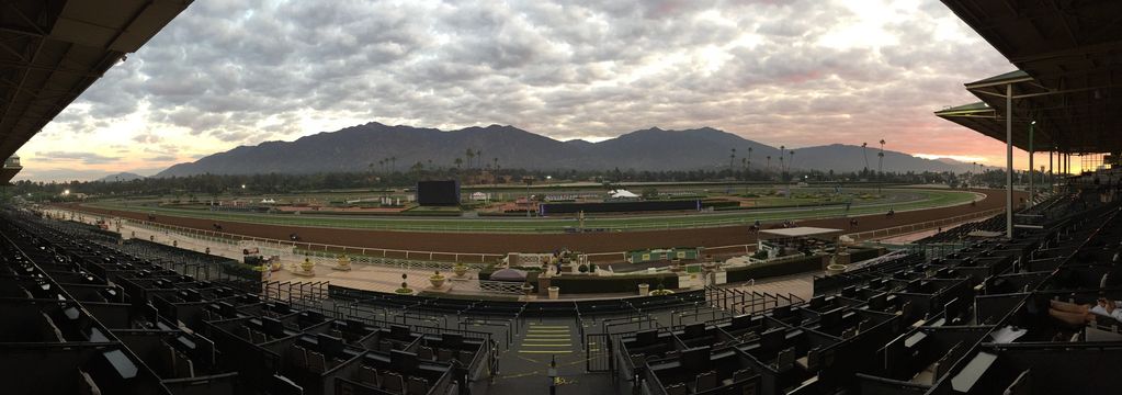 Panoramic views of Southern California. Horse Racing