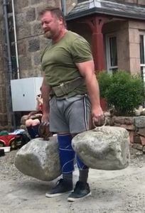Mark lifting the famous Dinnie Stones