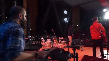 Bashar Haroun on drums in Dubai, UAE