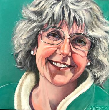 Christine, 2019. Oil on canvas, 12 x 12."