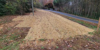 Erosion control applied after grading completed.