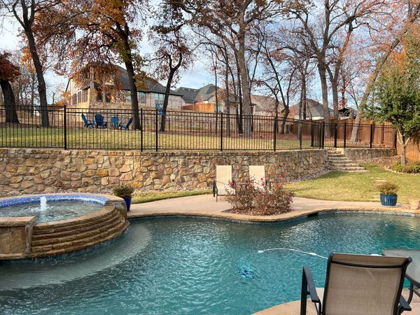 4' Flat top flat bottom wrought iron fence with square topper