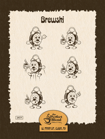 Brewkski Poses for The Perfect Blend, Adobe Illustrator