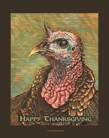 "Happy Thanksgiving (angry tom turkey)" is based on a run in with an angry tom turkey shooing me awa