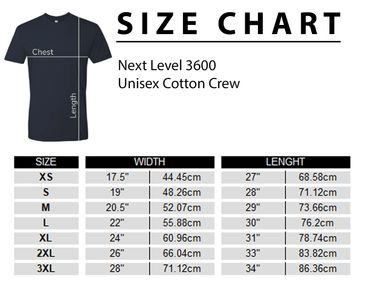razorcandi obscura t-shirt size chart