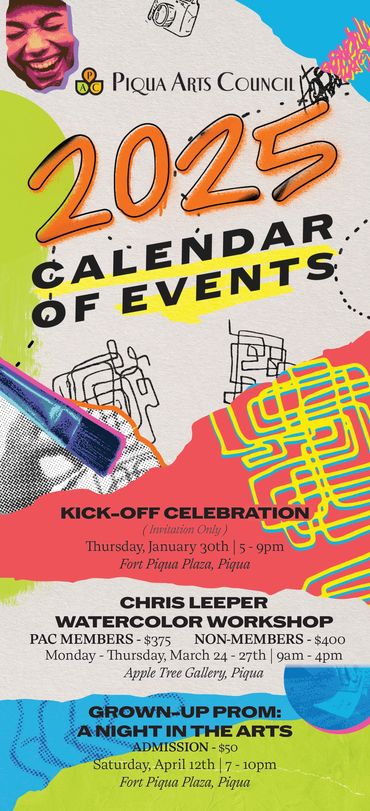 The front side of our Calendar of Events.