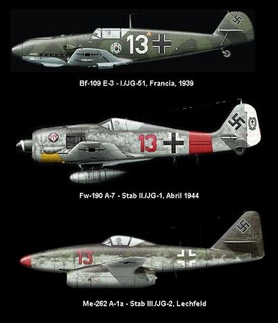 Aircraft flown by Heinz Bar
