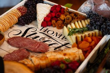 Charcuterie board in the making