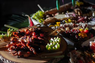 Teriyaki chicken skewers