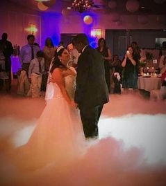 Wedding dancing on a cloud motion monogram