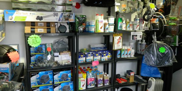 We do a full range of products from pond accessories to health care. 
