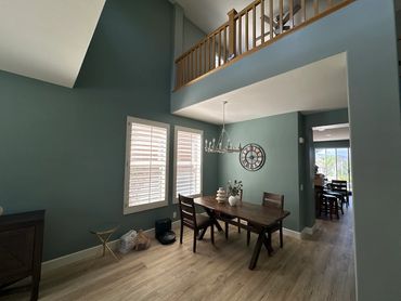 Freshly painted dining room. professional interior painting in Orange County, CA