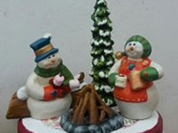 Cerámico bizcoho pintado a mano 5 piezas.