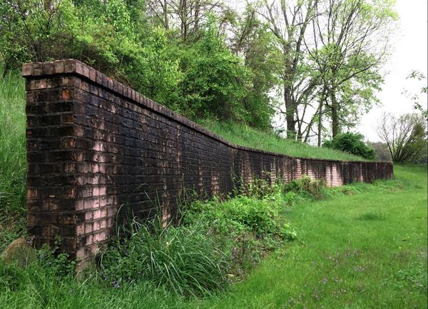 Before Brick Wall Pressure Washing and Restoration Granville Ohio. Jett Power Washing