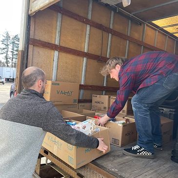 Loading products on the truck