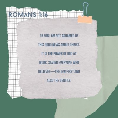 Why be ashamed of the Greatest News of All Time!