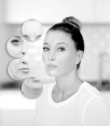 Woman's skin after facial injections