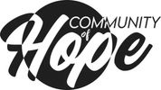 Black and white logo says 'Community Hope'.
