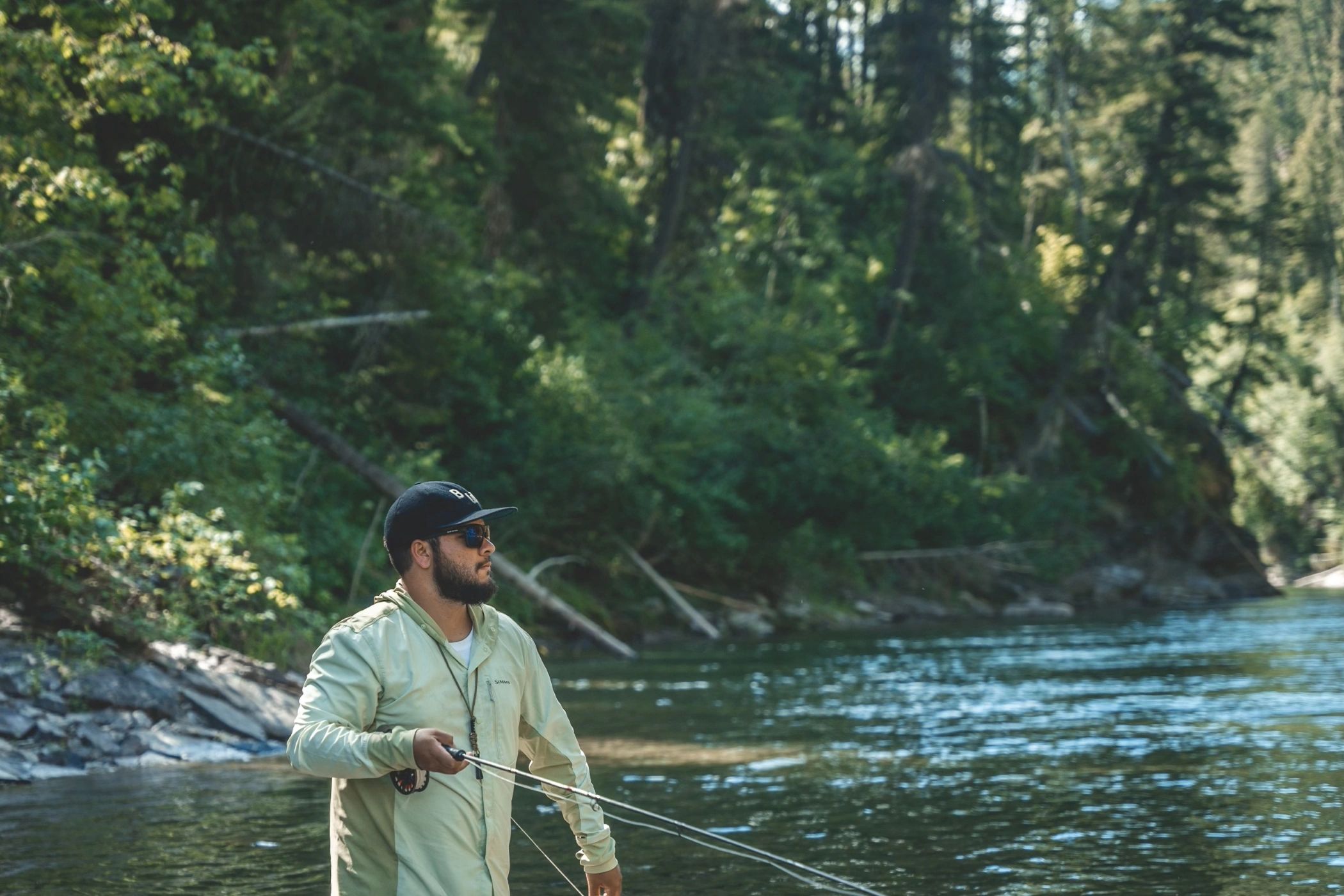 Fly fishing in Montana.