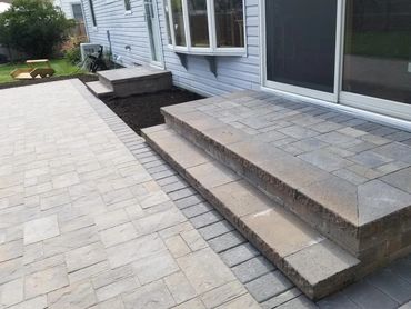 Patio and Stoop Job, Customer in Huntington, NY