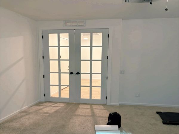 Installation of new custom doors.