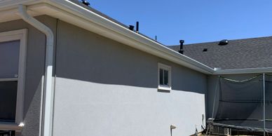 White 6” gutters with valley shields !