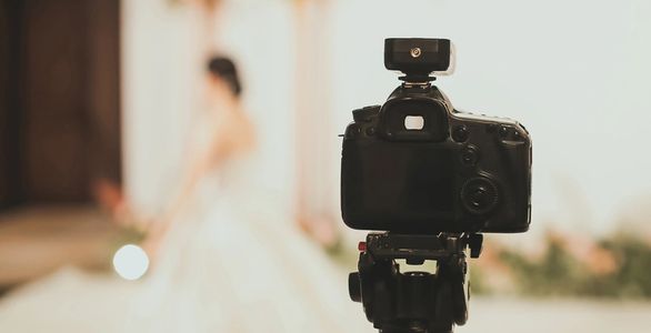 bride, camera, filming