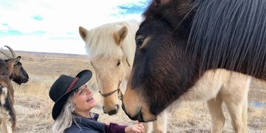 Piper, Yogi & Mack the goat.