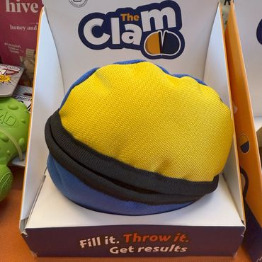 Clam fetch toy - $12