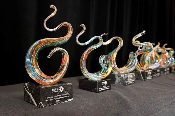 custom blown glass awards