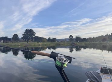 Trolling flies on Horse Shoe Lake Woodland
