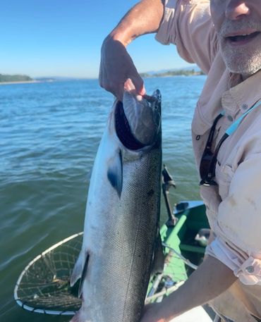 Columbia river salmon fishing in Woodland with Ian Carter