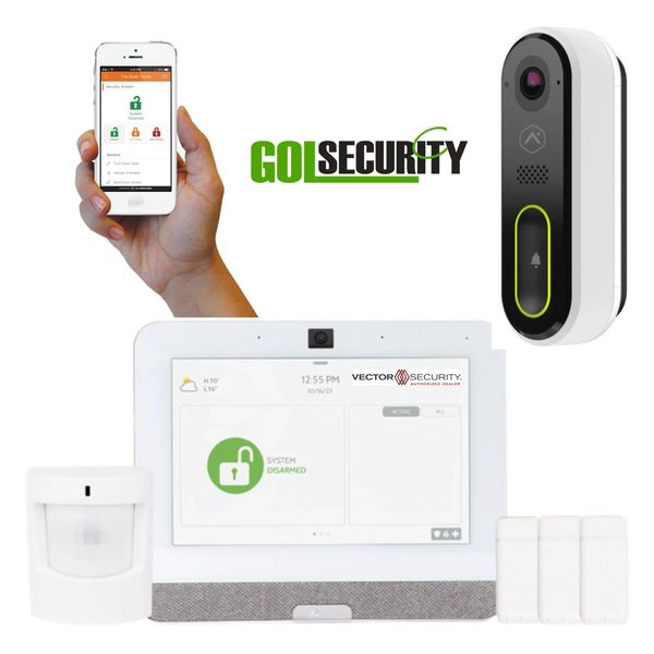Qolsys IQ4 Security package. GOL Security/ Vector Security Smart Security System.