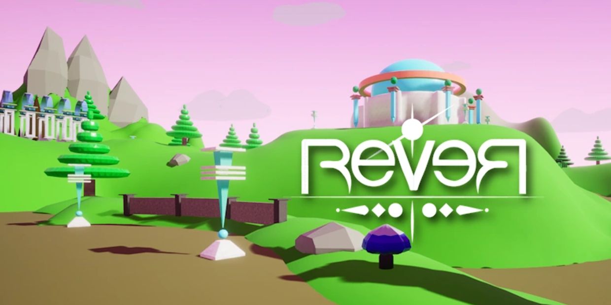 Early depiction of one of the worlds in Rever with the Rever logo
