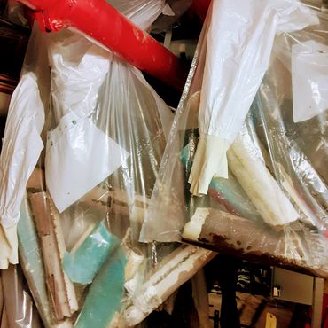 Marvin Senior finishing the glove bag removal of asbestos Tenant 2 Owner Consulting LLC