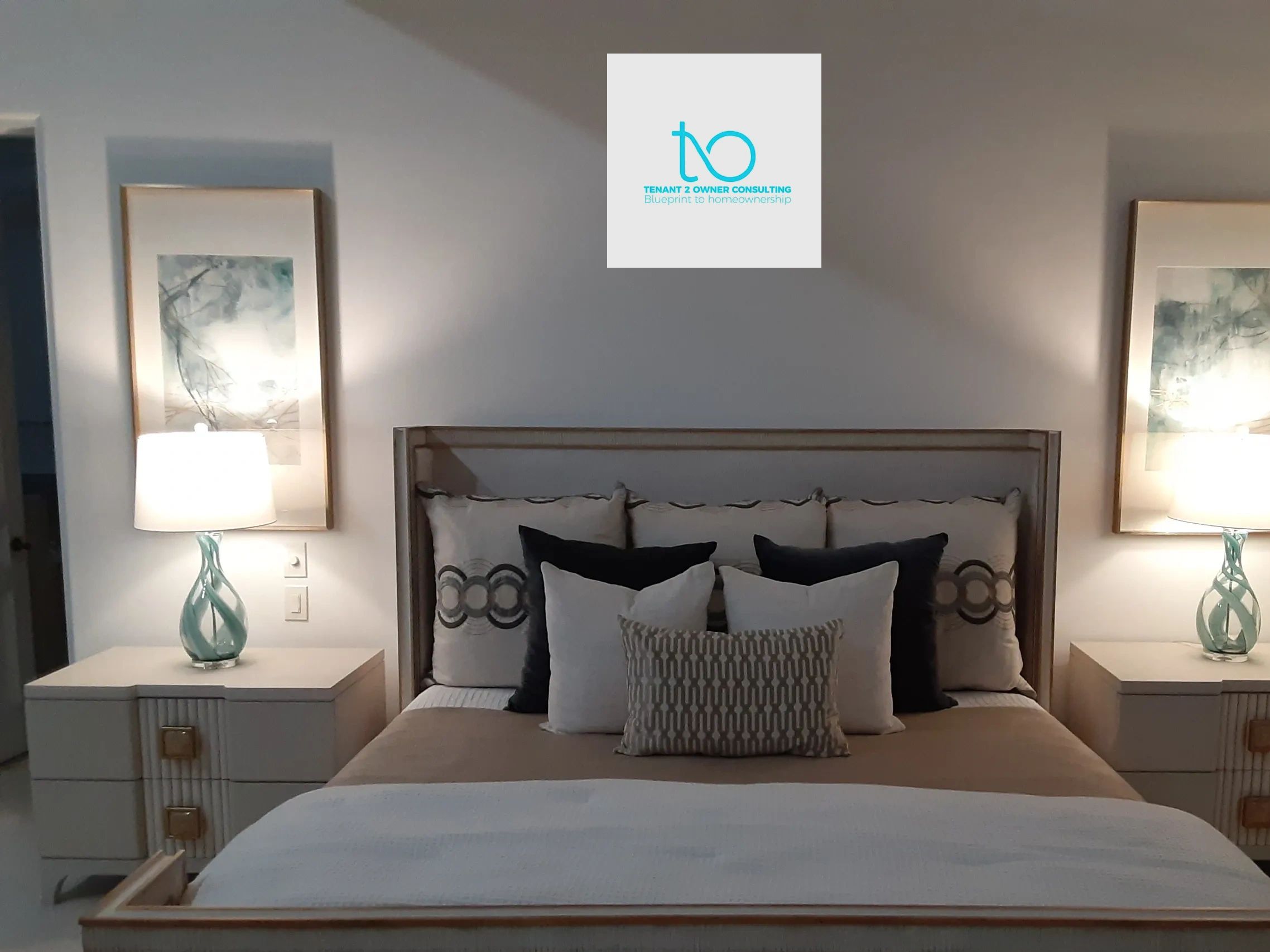 a bedroom fully furnished