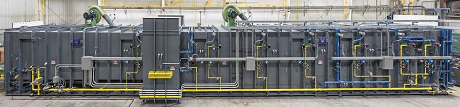 Continuous Burnout System 
- Gas heated max temp 2,200°F
- Pusher hydraulic system