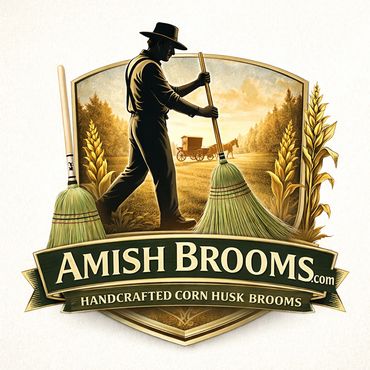 Amish Handcrafted Corn Husk Brooms, Whisks, Dust Pans & More.