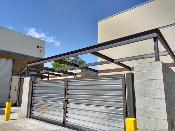 Dumpster enclosure - W. Sacto.