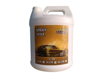 Container of spray wax for cars.