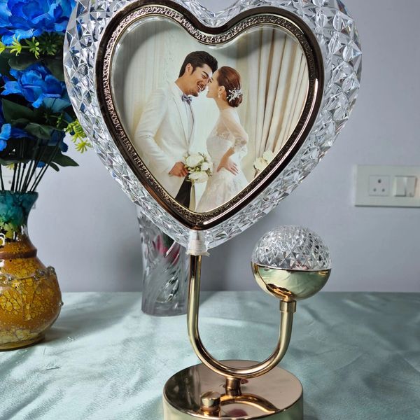 Home Decor Crystal table lamp with photo frame