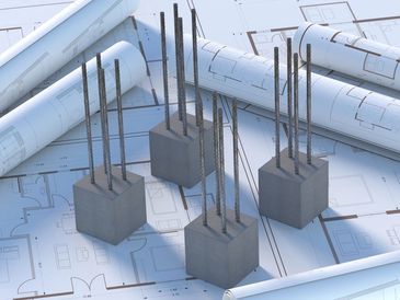 Reinforced concrete columns, steel bars reinforcement,