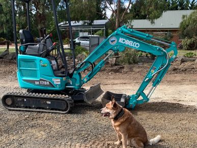 We have our own mini excavator to perform all underground works