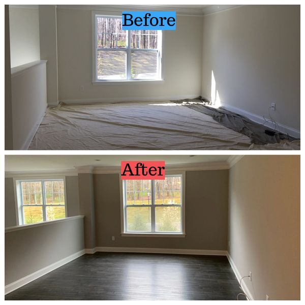 Before and after wall, ceiling, trim paint. Danbury, CT