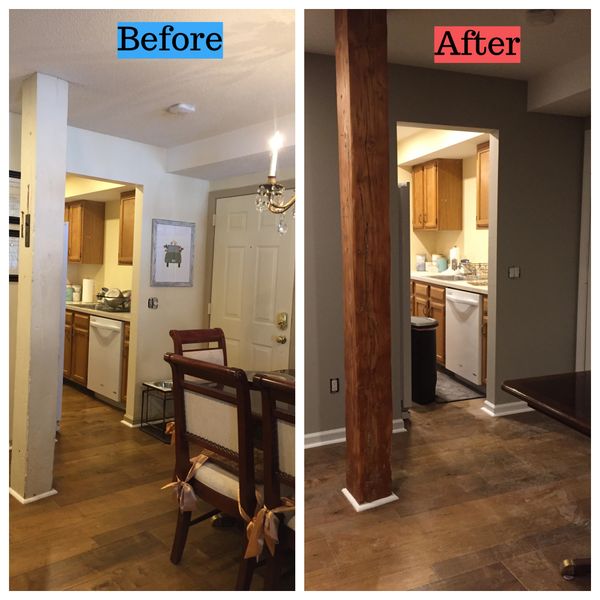 Before and after wall, ceiling, trim paint. Danbury, CT