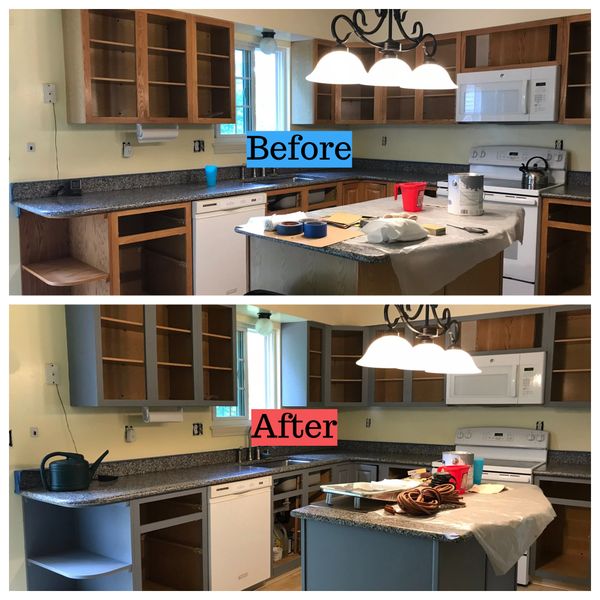 Before and after kitchen