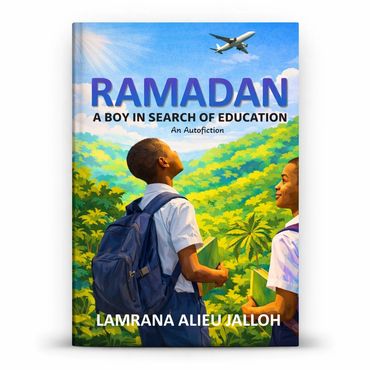 Book cover of a boy searching for education during Ramadan.