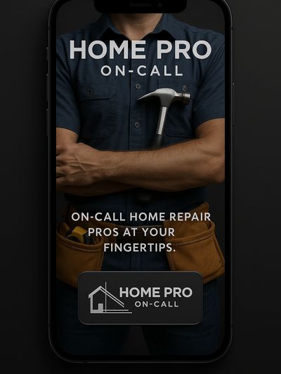 Mobile screen showing Home Pro On-Call for home repair services.
