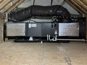 New residential AC and furnace installation
